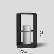 ALDEPO Courtyard Light Aluminum Minimalist Outdoor Floor Lamp Fixture Square Pillar Light Outdoor Garden LED Floor Lamp Lights Columns Pathway Lighting for Deck Patio (Size : 20 * 73cm)