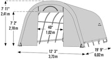 ShelterLogic 12' x 20' x 8' GrowIT Roundtop Greenhouse Walk-Thru Access Round Roof Style Outdoor Backyard Garden Heavy Duty Plant Shelter