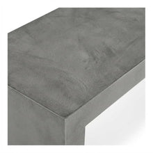 Outdoor EscapeGray Concrete Outdoor Bench, Fibre Reinforced Cement, Water-Based Acrylic Finish, 55-Inch, Seats 3, Contemporary Design