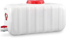 DIROVO Rain Barrels 110L Plastic Water Tank,200L/340L Horizontal Square Storage with Cover and Valve for Outdoor Camping, Household Emergency Bucket(340L)