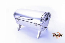 BBQube Kamado-Go 275 Portable Charcoal Smoker Tailgating Grill with TempMaster Auto Temperature BBQ Controller, Stainless Steel, Folding Side Table/Handle Innovative Design Finest Craftsmanship