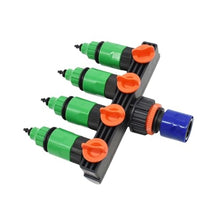 Kondari Hoses Connector 4/7 8/11 Hose Garden Faucet Diverter 4 Way Faucet Diverter Hose 1/4 or 3/8 Hose Accessories Pipe Connector Irrigation 1 Set(B)