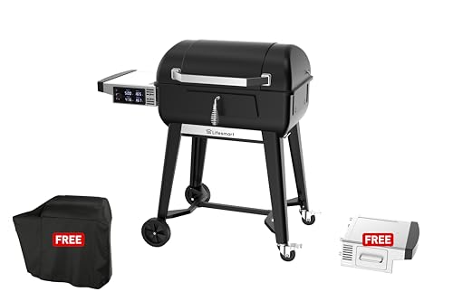 LifeSmart WiFi Controlled Smart-Temp Grill: Automatic Electric Ignition Charcoal BBQ with App-Enabled Precision Temperature Control & 800°F Searing Mode - 750 sq. in. Cooking Surface