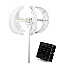 HUIZHITENGDA 9000Wvertical Wind Turbine Generator Kit,Noiseless 12V 24V Alternative Free Energy Windmills with MPPT Hybrid Controller for Home Use,12v