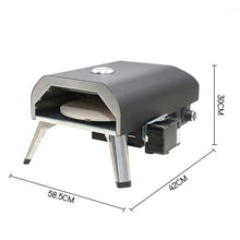 Yioryo Gas Pizza Oven Outdoor - 12" Portable Gas Pizza Ovens for Outside - Professional Pizza Stove with Rotation Function, Ideal for Any Outdoor Kitchen