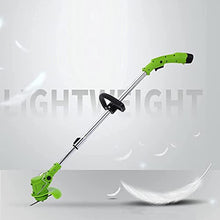 JOMRTS Electric Lawn Mower 12V Rotary Electric Lawn Mower Rechargeable Portable Telescopic Garden House Mowing Machine Lightweight Garden Weeding Pruning