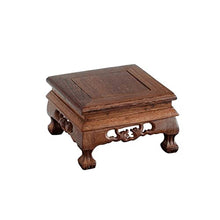 ZOCWJK Plant standPlant Pedestal Stand, Wood Carving, Square vase, Decorative Pedestal, Wooden Flower Pot Holder, Display Stand, Pedestal Stand f,A-Medium