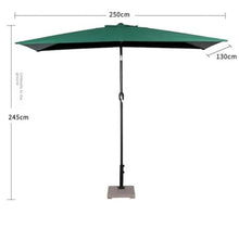 EUQKKWLOY Outdoor Market Umbrella, Rectangular Garden Parasol, Beach Shade Canopy, Wall-Mounted Patio Umbrella, Beige 250x130cm, UV Protection, Easy Setup, Perfect for Terrace and Garden