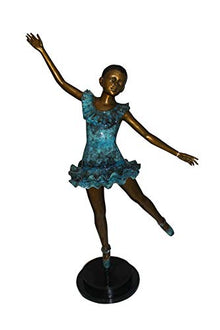 NIFAO Ballerina, Elegant Dance Medium Bronze Statue, 34" L x 15" W x 46" H