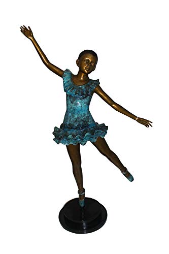 NIFAO Ballerina, Elegant Dance Medium Bronze Statue, 34" L x 15" W x 46" H