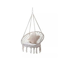 Home Rattan Chairs- Hanging Basket Outdoor Cotton Rope Hanging Chair Balcony Rocking Chair Indoor Homestay Swing Patio Lounge Chair