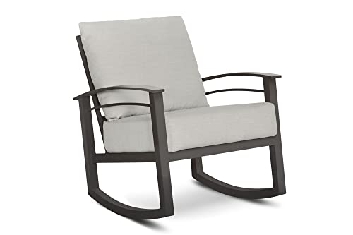 Winston Stanford Cushion Rocking Lounge Chair Weathered Teak