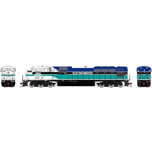 Athearn HO G2 SD90MAC-H Phase I Locomotive w/DCC & Sound EMDX #8204 Blue/Teal/White/Black
