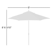 OROTLECT 9-Foot Bronze Aluminum Market Patio Umbrella With Crank Lift And Autotilt In