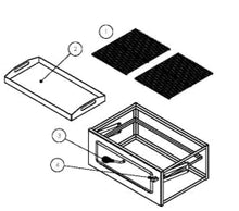 EasyChef Charcoal Built-in Grill 24" - Front Loader Grill (SS Cooking Grids Included)