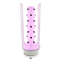 Hydroponics Growing System Kit with Wheels, 7-Layer 28-Planting Vertical Garden Vegetables Hydroponic Tower with LED Grow Lights, 3-Level Lighting Modes, 24-Hour Cycle Timer (White and Light Green)