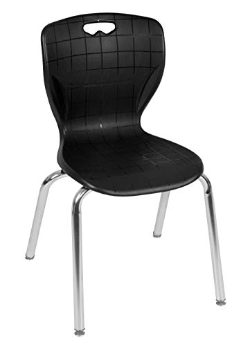 Regency Kee Height Adjustable Classroom Table Set with Two 18" Andy Chairs, Grey/Black