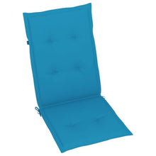 fsahslih Patio Reclining Chairs Set of 4 with Blue Cushions Acacia Wood