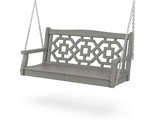 Martha Stewart by POLYWOOD® Chinoiserie 48” Swing in Slate Grey