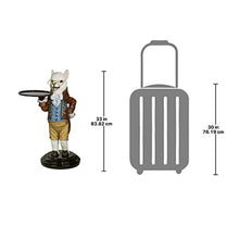 Design Toscano Alfred the Alpaca at Your Service Sculptural Butler Table, 33 inch, full color