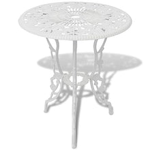JKSVTF 3 Piece Bistro Set Cast Aluminium White, Garden Table and Chairs, Garden Chairs Set, Patio Set, Outdoor Table and Chairs, Garden Table Set -