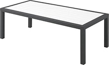 Meridian Furniture 372-C Nizuc Collection Modern | Contemporary Outdoor Patio Coffee Table with Durable Aluminum Frame