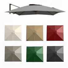 MXJCKSOQ 10'X13' Square Patio Umbrella Canopy - UV Protection 8 Ribs Cantilever Replacement Cover for Garden Outdoor Parasol Top Weather-Resistant Fabric,Grey-300x300cm(10x10ft)