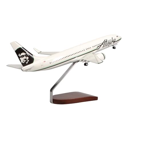 High Flying Models Boeing 737-800 Alaska Airlines Mahogany Sculpture Multicolor