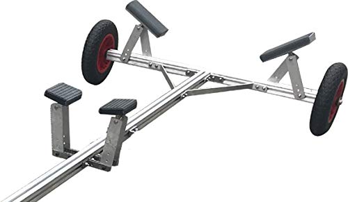 Krypt Towers Multisport Portable Small Boat Trailer Adjustable Length with Beach Wheels