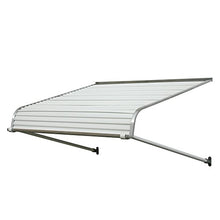 NuImage Awnings 1100 Series Aluminum Door Canopy with Support Arms White