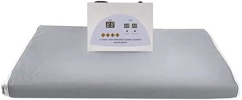 TZLGMDER Body Shaping and Weight Loss Sauna Weight Loss Blanket Digital Heating Sauna Blanket Weight Loss and Slimming Home Beauty(Silver)