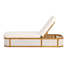 Merax Acacia Wood Chaise Lounge Set of 2, Outdoor Recliner Chair with 3-Position Adjustable Backrest, Water-Resistant Curved 2-Fold Cushion for Patio Poolside