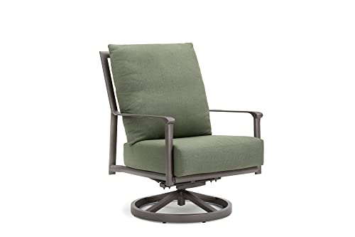 Winston Aspen High Back Swivel Rocker Lounge Chair Green