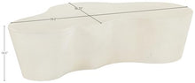 Meridian Furniture 99033Cream-CT Monza Collection Art Deco Indoor/Outdoor Coffee Table with Light Beige Finish, 59.5" W x 36.25" D x 14.5" H, Cream