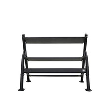 TKO 3-Tier Dumbbell & Kettlebell Rack | Home Gym Organizer | Black Stand