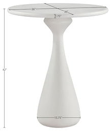 Meridian Furniture 77043Cream-T Sano Collection Art Deco Indoor/Outdoor Concrete Bar Table with Finished Textured Pitting, 36" W x 36" D x 42" H, Cream