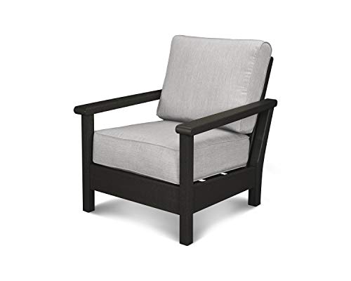 Polywood® Harbour Deep Seating Chair in Black/Granite