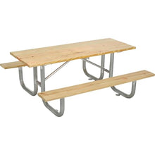 Global Industrial Wood Picnic Table. 72"L x 56-1/2"W x 30"H, 28"W Table Top