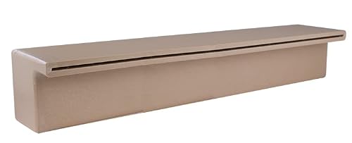 Tomaso 24" ABS Waterfall Cascading Sheer Descent Water Feature Spillway Pool Spa Wall Mount - Tan Plastic (24")