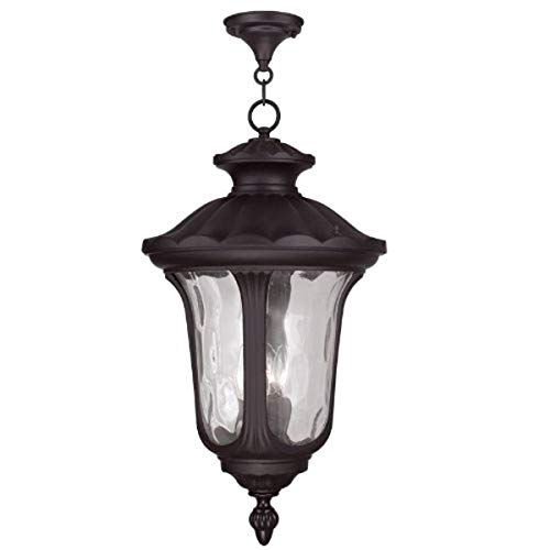 Livex Lighting 7865-07 Oxford 3 Light Outdoor Hanging Lantern, Bronze