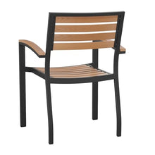 Flash Furniture Commercial Aluminum Stackable Side Chair, Black, 4-Pack
