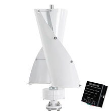 HYZHANHONG 3000W Vertical Wind Turbine Generator Kit - 12V24V48V 2-Blade Solar Wind Power System with Controller for Home, Boat, Marine, Garden (White),12v