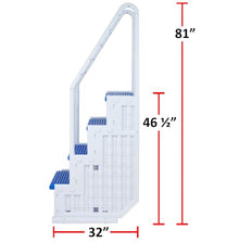 Aqua Select Everest in Pool Step and Outside Flip Up Ladder System