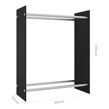 DJVHSRI 80X35X100 Cm Tempered Glass, Firewood Log Rack, Storage Shelf, Ventilation Metal Store Holder for Outdoor Indoor Wood Stand Set,Firewood Rack,