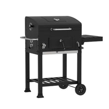 YEWASTI Barrel Charcoal Grill with Temperature Indicator, Large BBQ Grill with Side Shelf for Backyard Cooking, Camping, and Family Gatherings