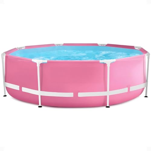 8 Foot × 30 inch Round Metal Frame Above Ground Swimming Pool