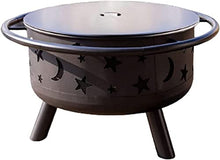 Garden Fire Pit Grill Bowl Grill Barbecue Rack Fire Pits Outdoor Burning Fire Pit Bowl, Wrought Iron Outdoor Heating, for Backyard Terrace Patio