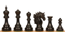 The Chess Store Bucephalus Staunton Chess Set Ebony & Boxwood with Elm Burl & Erable Board 4.5" King