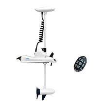 AQUOS 12V 55LBS 48" Shaft Bow Mount Electric Trolling Motor with Remote Control for Bass Fishing White & Remote Control