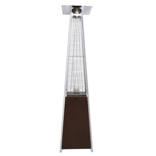 JS Ellie Patio Heater, 48,000 Btu Pyramid Propane Heater with Wheels, Outdoor Heater, Portable Heater, Patio Heater Propane, Outdoor Patio Propane Space Heater, for Patio, Backyard, Garden Dark Color